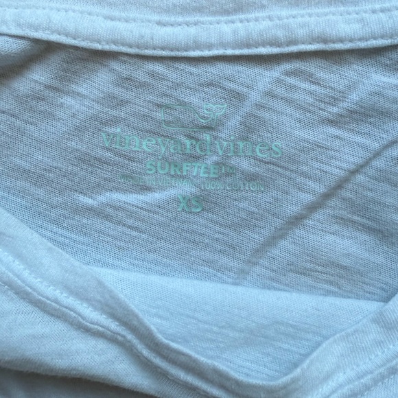 Vineyard Vines Surftee Solid White 100% Cotton t shirt Size xs - Picture 3 of 7